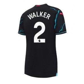 Manchester City Kyle Walker #2 Tredje trøje Dame 2023-24 Kort ærmer